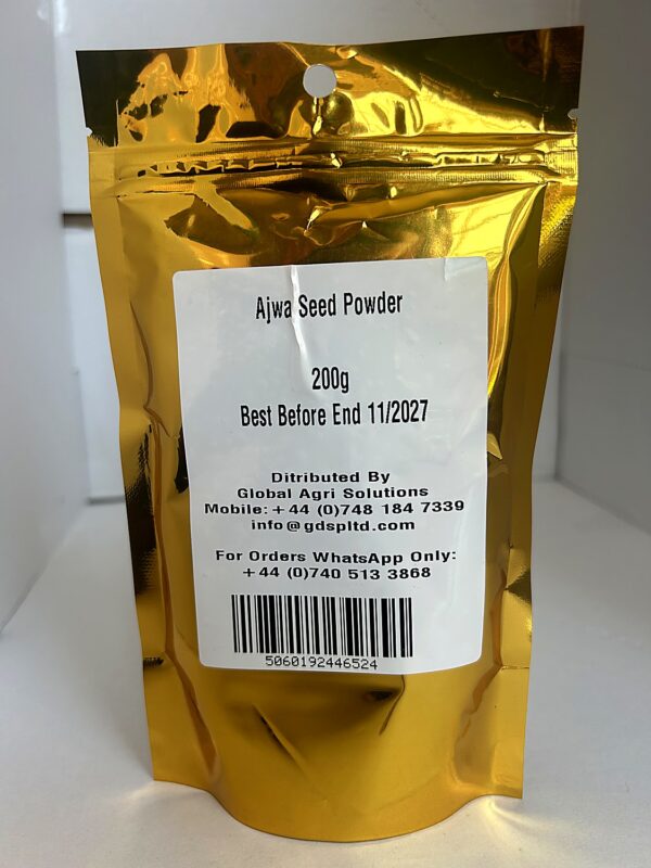 Ajwa Seed Poweder 200g back Madina Ajwa Seed Powder 200g