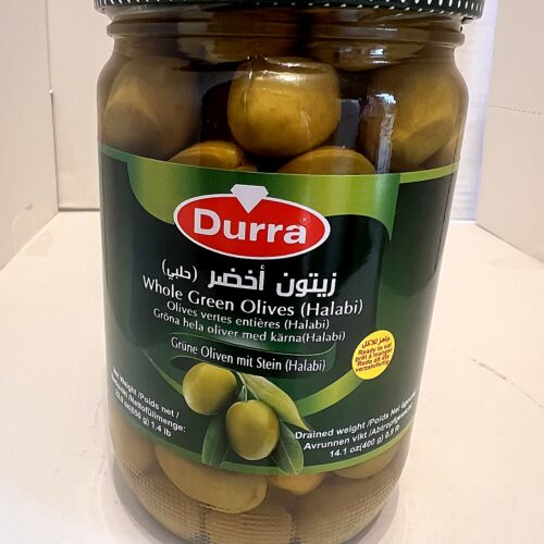Al Durra Green Olives 650g
