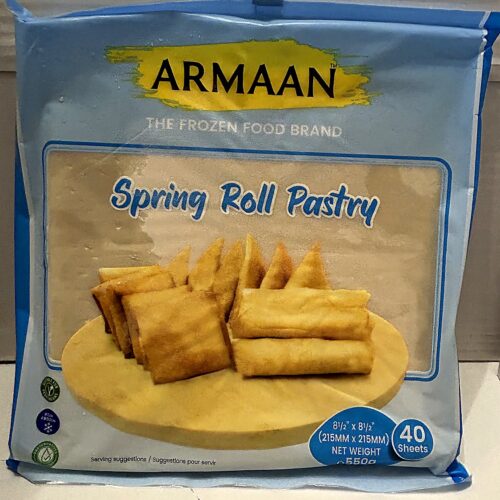 Armaan-frozen-Spring-Roll-PAstry-40-sheets-550g-front-1.jpg ARMAAN Spring Roll Pastry 550g (8.5")