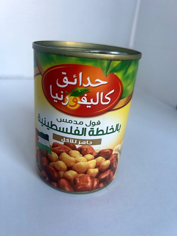 California Garden Fava Beans Palastinian Recipe back California Gardens Foul Palestinian 400g