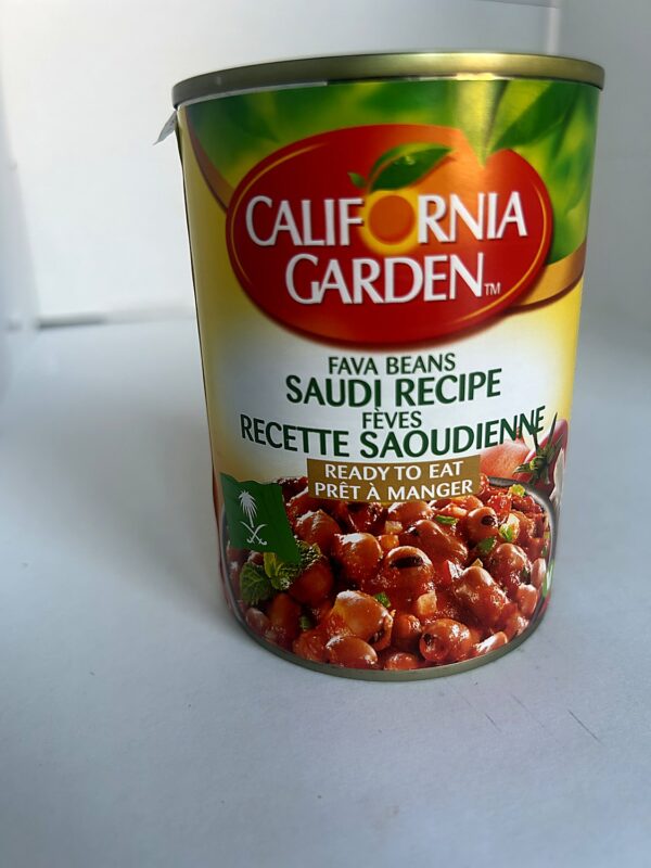 California Garden Fava Beans Saudi Recipe front California Gardens Foul Saudi 400g