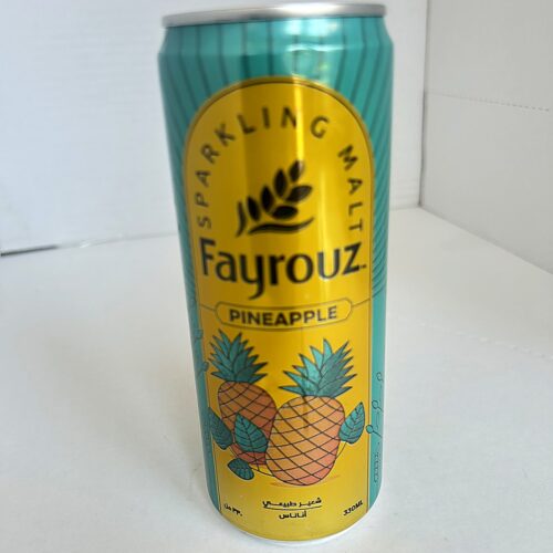 Fayrouz Pineapple 330ml front Fayrouz Pineapple Malt Drink 330ml