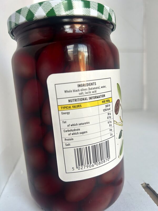 Greenfields Kalamata Olives back Greenfields Kalamata Olives 720g