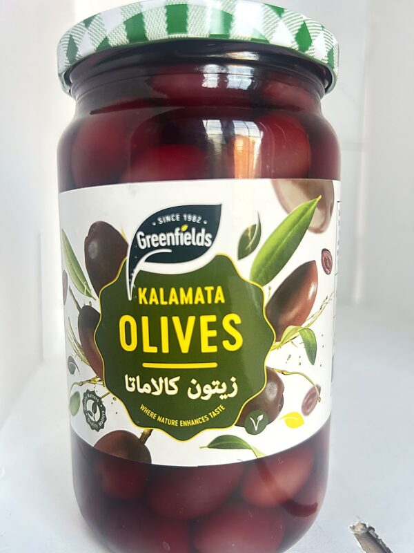 Greenfields Kalamata Olives front Greenfields Kalamata Olives 720g