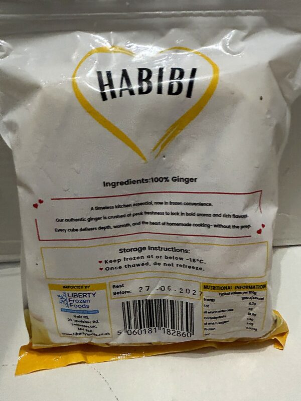 Habibi Crushed Ginger 400g back HABIBI Crushed GINGER 400g