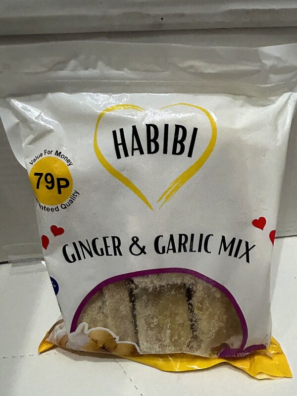 Habibi Ginger &Garlic Mix 400g front HABIBI Crushed GINGER & GARLIC 400g