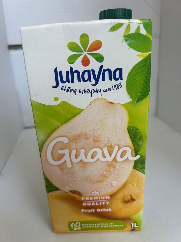 Juhayna Guava fruit drink 1L front Juhaina Guava Juice 1L عصير جوافة جهينة