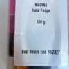 Madina Halal Fudge 300g back Halal Fudge (Trans. Box) 300g