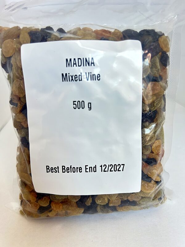 Madina Mixed Vine 500g back Madina Mixed Vine (Bag) 500g