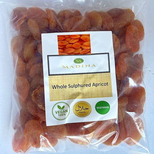 Madina Turkish Pitted Apricot 500g front Madina Turkish Dry Apricot 500g