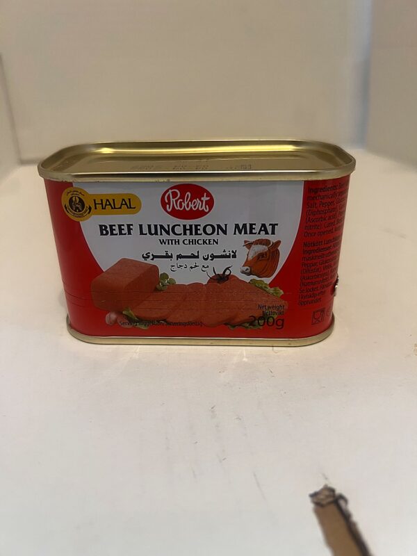 Robert Halal Beef Luncheon 200g front Robert Halal Beef Luncheon 200g