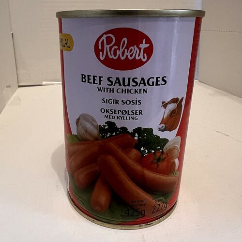 Robert Halal Beef Sausage 227g front Robert Halal Beef Sausage 227g