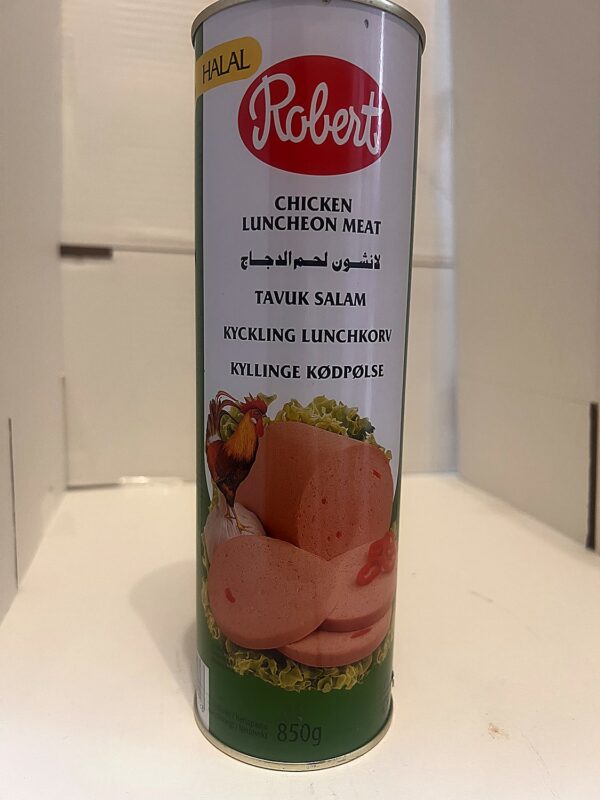 Robert Halal Chicken Luncheon 850g front Robert Halal Chicken Luncheon 850g