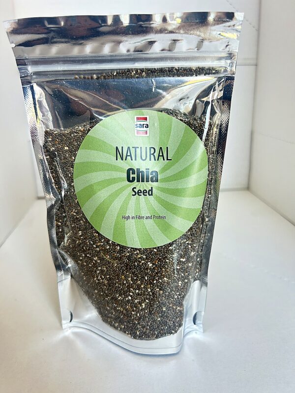 Sara Chia Seed 200g front SARA Chia Seeds 200g