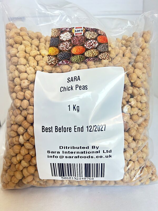 Sara Chickpeas 1kg front SARA Chickpeas 1Kg