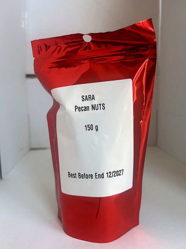 Sara Peacan Nuts 150g back SARA Pecan Nuts (Pouche) 150g