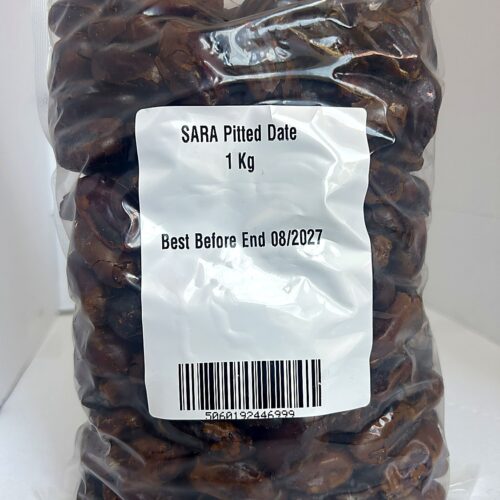 Sara Pitted Date 1kg front SARA Pitted Dates 1Kg