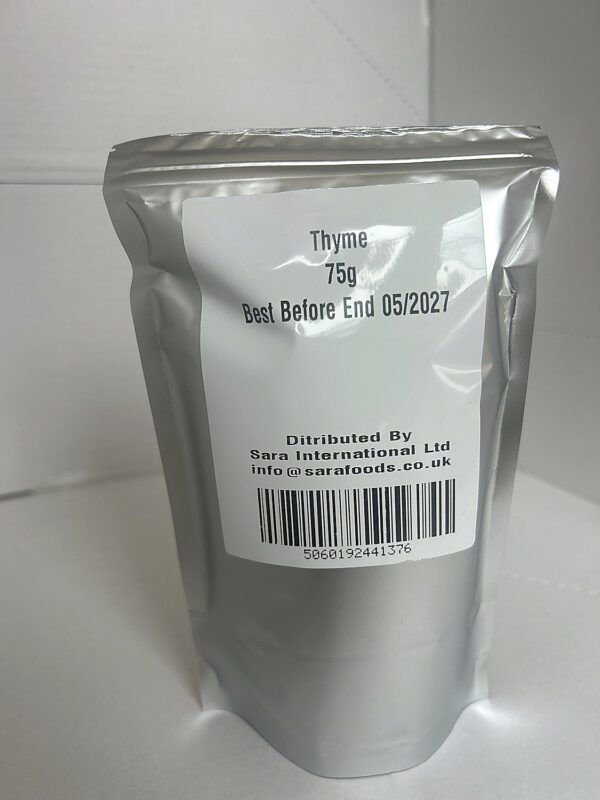 Sara Thyme 75g back SARA Thyme 75g