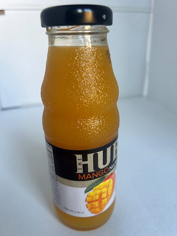 The Hub Mango Nectar 250 ml front HUB Mango Nectar (Glass Bottle) 250ml