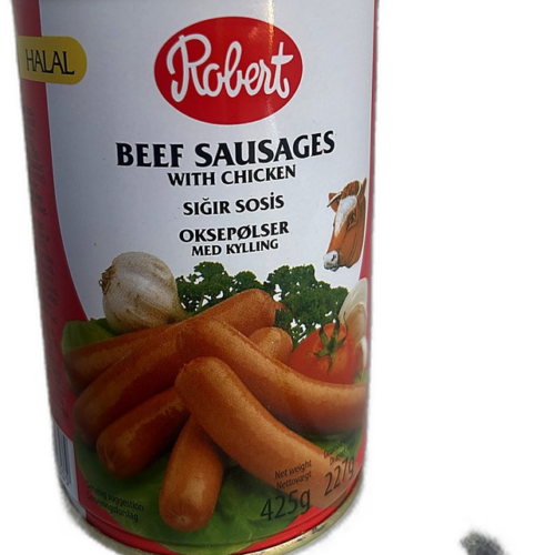 k8xain.png Robert Halal Beef Sausages with Chicken 425g